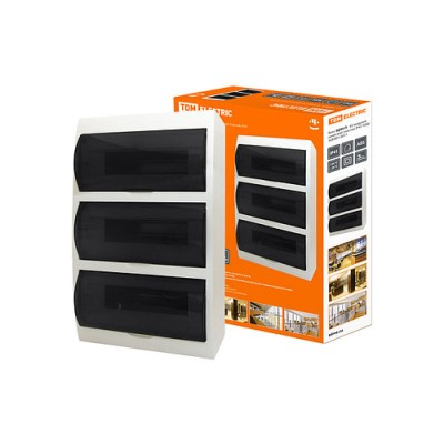 Бокс ЩРН-П-45 модулей навесной пластик IP41 TDM Бокс ЩРН-П-45 модулей навесной пластик IP41 TDM