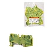 Зажим клеммный безвинтовой ЗКБ PEN быстрого зажима 3 вывода 6 мм2 (Ph-C PT 6-TWIN-PE) TDM