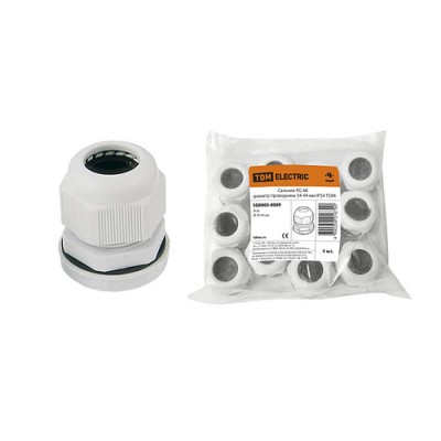 Сальник PG 48 диаметр проводника 34-44мм IP54 TDM Сальник PG 48 диаметр проводника 34-44мм IP54 TDM