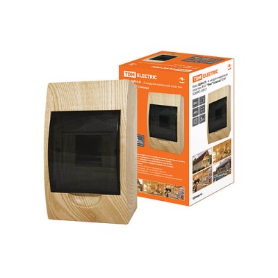 Бокс ЩРН-П-4модуля навесной пластик IP41 "Эко" (сосна) TDM Бокс ЩРН-П-4модуля навесной пластик IP41 "Эко" (сосна) TDM