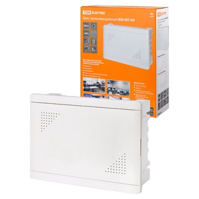 Бокс мультимедийный БМ-ВП-04, 420х320х140, IP31 TDM Бокс мультимедийный БМ-ВП-04, 420х320х140, IP31 TDM