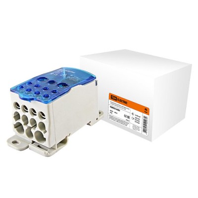 Распределительный блок на DIN-рейку РБ-400 1П 400А (1х185/2x35+5x16+4x10) TDM Распределительный блок на DIN-рейку РБ-400 1П 400А (1х185/2x35+5x16+4x10) TDM