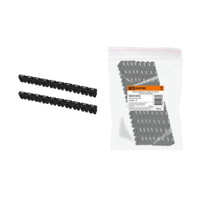 Маркер наборный - символ "0" черный 2,5 мм2 (150 шт.) TDM Маркер наборный - символ "0" черный 2,5 мм2 (150 шт.) TDM