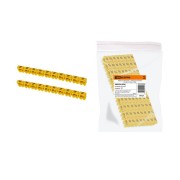 Маркер наборный - символ "N" желтый 2,5 мм2 (150 шт.) TDM