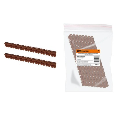 Маркер наборный - символ "1" коричневый 6 мм2 (100 шт.) TDM Маркер наборный - символ "1" коричневый 6 мм2 (100 шт.) TDM