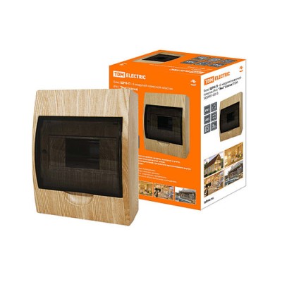 Бокс ЩРН-П-6 модулей навесной пластик IP41 "Эко" (сосна) TDM Бокс ЩРН-П-6 модулей навесной пластик IP41 "Эко" (сосна) TDM