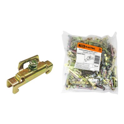 Ограничитель на DIN-рейку (металл) 1 винт TDM Ограничитель на DIN-рейку (металл) 1 винт TDM