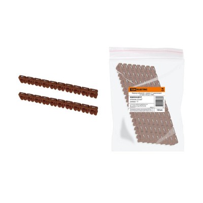 Маркер наборный - символ "1" коричневый 2,5 мм2 (150 шт.) TDM Маркер наборный - символ "1" коричневый 2,5 мм2 (150 шт.) TDM