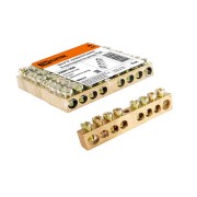 Шина "N" нулевая 8х12мм 8/1 (8 групп/крепеж по центру) TDM