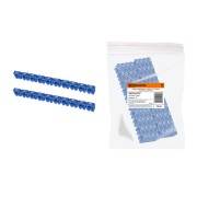 Маркер наборный - символ "6" голубой 4 мм2 (100 шт.) TDM