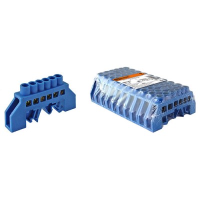 Шина "N" нулевая в изоляторе на DIN-рейку 8x12мм 6 групп TDM Шина "N" нулевая в изоляторе на DIN-рейку 8x12мм 6 групп TDM