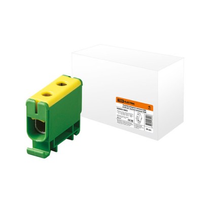 Клемма вводная силовая КВС 6-50 кв.мм. желтая/зеленая TDM Клемма вводная силовая КВС 6-50 кв.мм. желтая/зеленая TDM