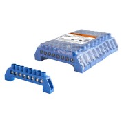 Шина "N" нулевая в изоляторе 6х9мм 8 групп никелированная TDM