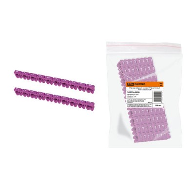 Маркер наборный - символ "7" фиолетовый 4 мм2 (100 шт.) TDM Маркер наборный - символ "7" фиолетовый 4 мм2 (100 шт.) TDM