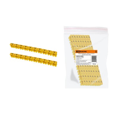 Маркер наборный - символ "A" желтый 2,5 мм2 (150 шт.) TDM Маркер наборный - символ "A" желтый 2,5 мм2 (150 шт.) TDM