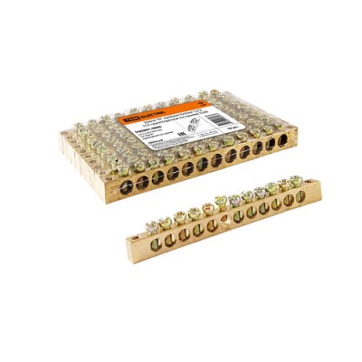 Шина "N" нулевая 6х9мм 12/2 (12 групп/крепеж по краям) TDM Шина "N" нулевая 6х9мм 12/2 (12 групп/крепеж по краям) TDM