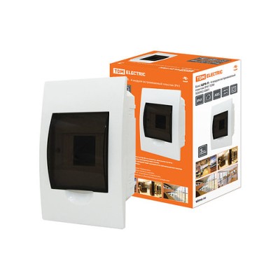 Бокс ЩРВ-П-4модуля встраиваемый пластик IP41 TDM Бокс ЩРВ-П-4модуля встраиваемый пластик IP41 TDM