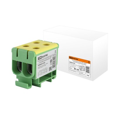 Клемма вводная силовая КВС 4 ввода 6-50 кв.мм. желтая/зеленая TDM Клемма вводная силовая КВС 4 ввода 6-50 кв.мм. желтая/зеленая TDM