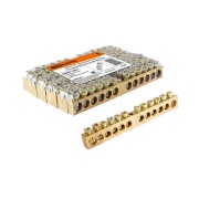 Шина "N" нулевая 8х12мм 12/1 (12 групп/крепеж по центру) TDM