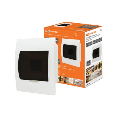 Бокс ЩРВ-П-6модулей встраиваемый пластик IP41 TDM Бокс ЩРВ-П-6модулей встраиваемый пластик IP41 TDM