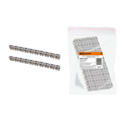 Маркер наборный - символ "8" серый 4 мм2 (100 шт.) TDM Маркер наборный - символ "8" серый 4 мм2 (100 шт.) TDM