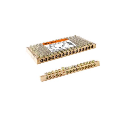 Шина "N" нулевая 6х9мм 16/2 (16 групп/крепеж по краям) TDM Шина "N" нулевая 6х9мм 16/2 (16 групп/крепеж по краям) TDM