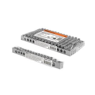 Шина "N" нулевая 6х9мм 14/2 (14 групп/крепеж по краям) никелированная инд. стикер TDM Шина "N" нулевая 6х9мм 14/2 (14 групп/крепеж по краям) никелированная инд. стикер TDM