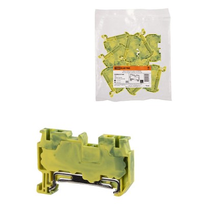 Зажим клеммный безвинтовой ЗКБ PEN быстрого зажима 4 мм2 (Ph-C PT 4-PE) TDM Зажим клеммный безвинтовой ЗКБ PEN быстрого зажима 4 мм2 (Ph-C PT 4-PE) TDM