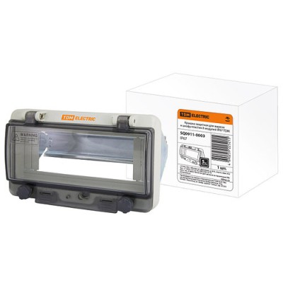 Крышка защитная для выреза в шкафу пластик 8 модулей IP67 TDM Крышка защитная для выреза в шкафу пластик 8 модулей IP67 TDM