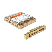 Шина "N" нулевая 6х9мм 8/2 (8групп/крепеж по краям) TDM