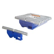 Шина "N" нулевая с изолятором на DIN-рейку 6x9мм стойка бол. 22 групп никелированная TDM