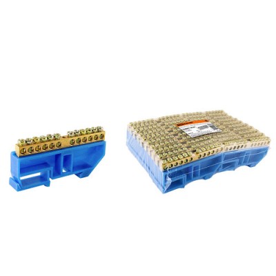 Шина "N" нулевая с изолятором на DIN-рейку 6x9мм стойка бол. 12 групп TDM Шина "N" нулевая с изолятором на DIN-рейку 6x9мм стойка бол. 12 групп TDM