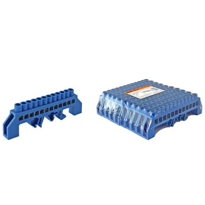 Шина "N" нулевая в изоляторе на DIN-рейку 8x12мм 12 групп TDM Шина "N" нулевая в изоляторе на DIN-рейку 8x12мм 12 групп TDM