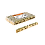 Шина "N" нулевая 8х12мм 16/1 (16 групп/крепеж по центру) TDM