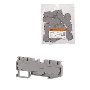 Зажим клеммный безвинтовой ЗКБ быстрого зажима 4 вывода 4 мм2 32А серый (Ph-C PT 4-QUATTRO) TDM