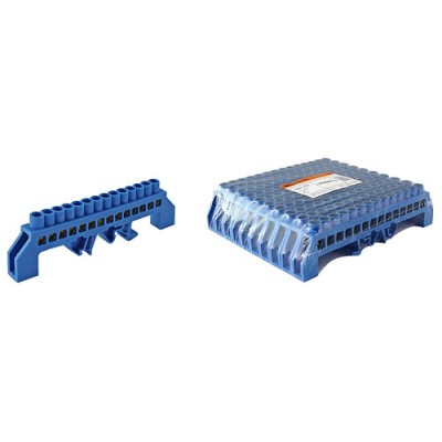 Шина "N" нулевая в изоляторе на DIN-рейку 8x12мм 14 групп TDM Шина "N" нулевая в изоляторе на DIN-рейку 8x12мм 14 групп TDM