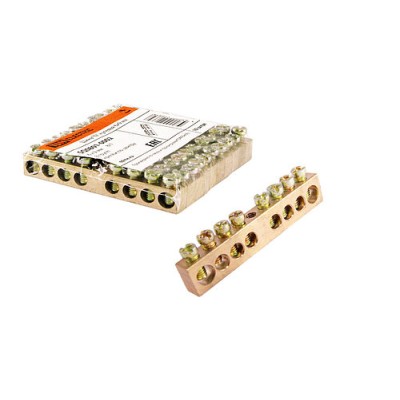 Шина "N" нулевая 6х9мм 8/1 (8групп/крепеж по центру) TDM Шина "N" нулевая 6х9мм 8/1 (8групп/крепеж по центру) TDM