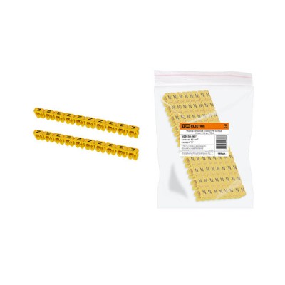 Маркер наборный - символ "N" желтый 1,5 мм2 (150 шт.) TDM Маркер наборный - символ "N" желтый 1,5 мм2 (150 шт.) TDM