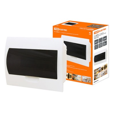 Бокс ЩРВ-П-12модулей встраиваемый пластик IP41 TDM Бокс ЩРВ-П-12модулей встраиваемый пластик IP41 TDM