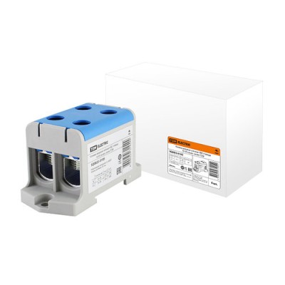 Клемма вводная силовая КВС 4 ввода 16-95 кв.мм. синяя TDM Клемма вводная силовая КВС 4 ввода 16-95 кв.мм. синяя TDM