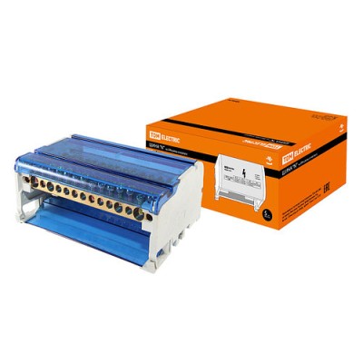 Шина "N" нулевая на DIN-рейку в корпусе 4х11групп TDM Шина "N" нулевая на DIN-рейку в корпусе 4х11групп TDM