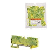 Зажим клеммный безвинтовой ЗКБ PEN быстрого зажима 4 вывода 4 мм2 (Ph-C PT 4-QUATTRO-PE) TDM