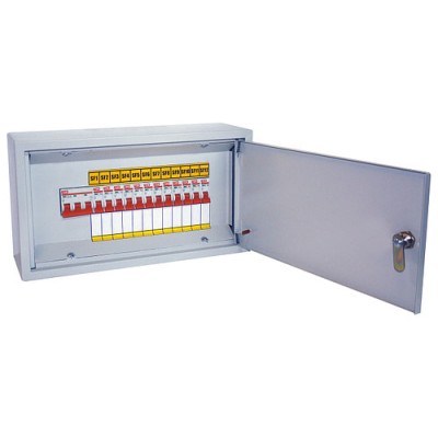 Осветительный щиток с выключателем ОЩВ-12 (63А/16А) 220х400х120мм TDM Осветительный щиток с выключателем ОЩВ-12 (63А/16А) 220х400х120мм TDM