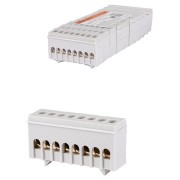 Шина "L" "фаза" в сером изоляторе на DIN-рейку 6x9мм 8 групп TDM