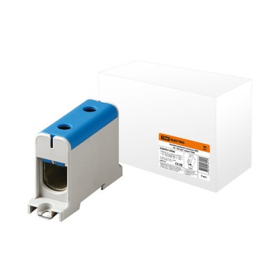 Клемма вводная силовая КВС 35-150 кв.мм. синяя TDM Клемма вводная силовая КВС 35-150 кв.мм. синяя TDM