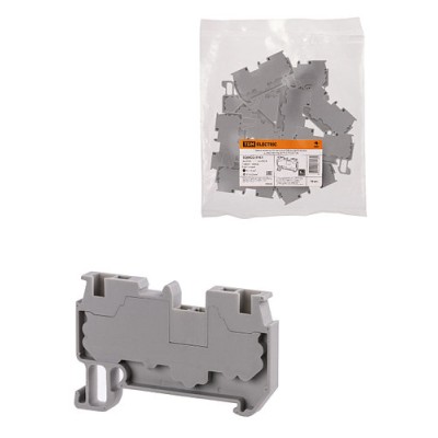 Зажим клеммный безвинтовой ЗКБ быстрого зажима 2,5 мм2 24А серый (Ph-C PT 2,5) TDM Зажим клеммный безвинтовой ЗКБ быстрого зажима 2,5 мм2 24А серый (Ph-C PT 2,5) TDM