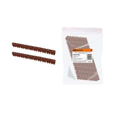 Маркер наборный - символ "1" коричневый 1,5 мм2 (150 шт.) TDM Маркер наборный - символ "1" коричневый 1,5 мм2 (150 шт.) TDM