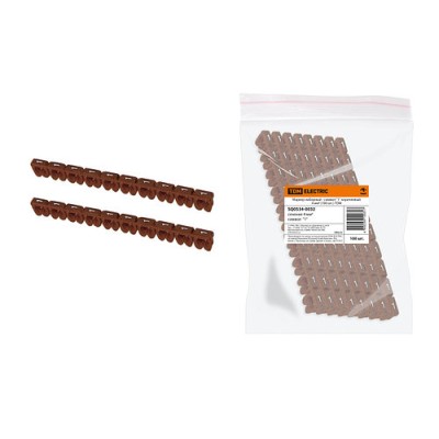 Маркер наборный - символ "1" коричневый 4 мм2 (100 шт.) TDM Маркер наборный - символ "1" коричневый 4 мм2 (100 шт.) TDM