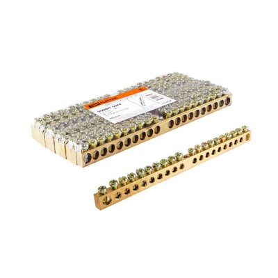 Шина "N" нулевая 6х9мм 20/1 (20 групп/крепеж по центру) TDM Шина "N" нулевая 6х9мм 20/1 (20 групп/крепеж по центру) TDM