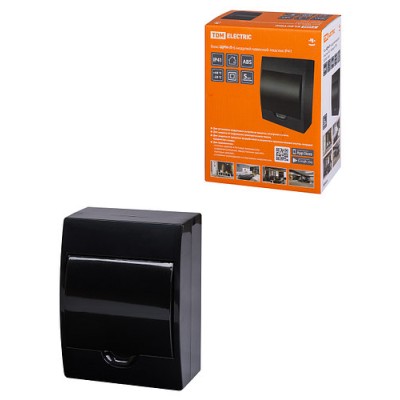 Бокс ЩРН-П-6 модулей навесной пластик IP41, Антрацит TDM Бокс ЩРН-П-6 модулей навесной пластик IP41, Антрацит TDM